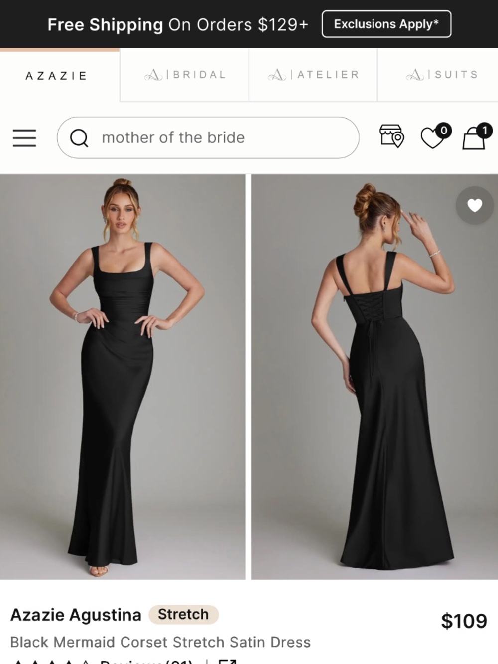 Black Satin Dress